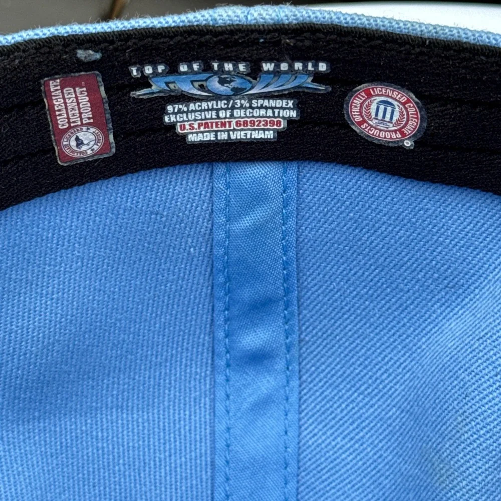 The Citadel Bulldogs Top of the World Hat Mascot Navy / Light Blue FlexFit Retro